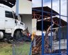 Carreta perde controle e invade escola no município de São Sebastião
