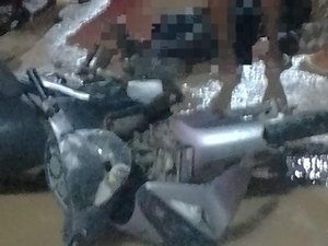 Motociclista perde controle e cai em poça d’água em São Miguel dos Milagres