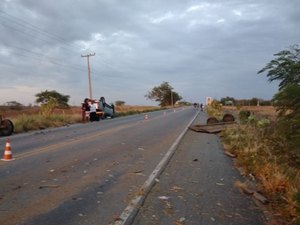 Colisão entre trator e caminhonete deixa três pessoas feridas na AL-220 em Major Izidoro