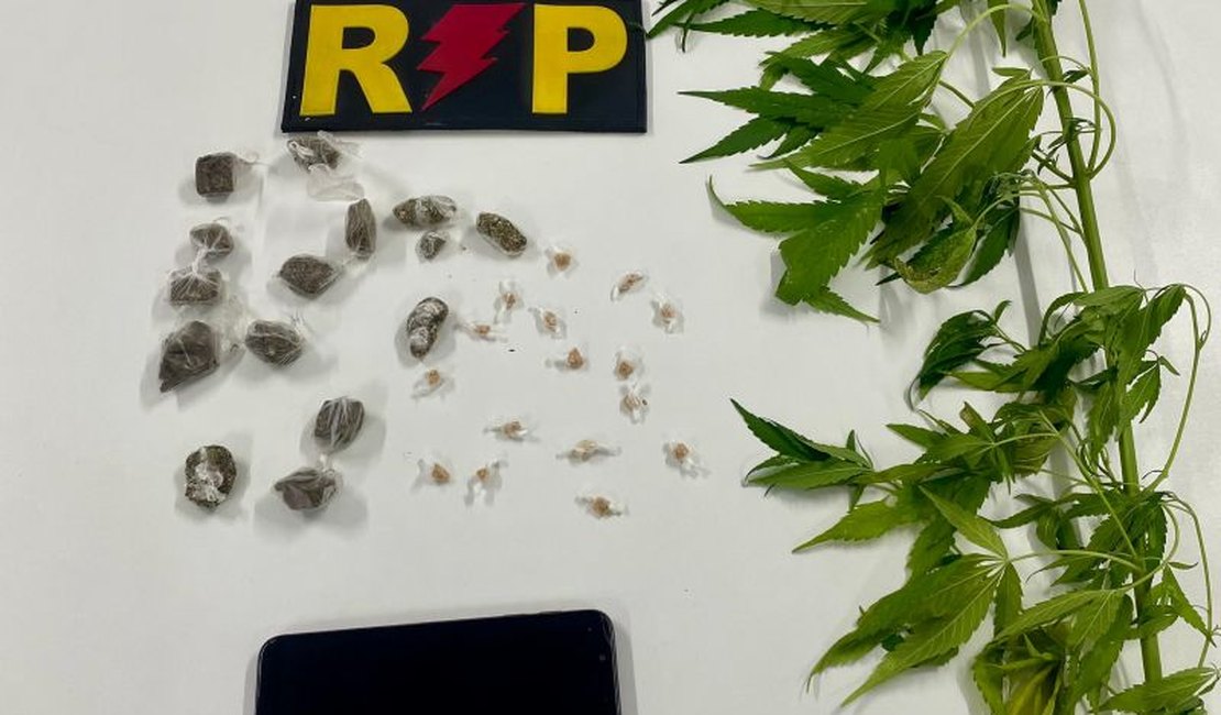 Homem é preso por tráfico e cultivo de entorpecentes, em Santana do Ipanema