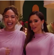 Bruna Biancardi e irmã de Neymar surgem com roupas iguais na festa de Mavie
