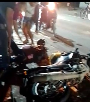[Vídeo]Motociclista fica gravemente ferido e motorista com sinais de embriaguez  tenta fugir do local do acidente