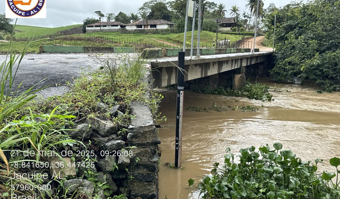 Nível do rio Jacuípe diminui, mas ainda há risco de transbordamento