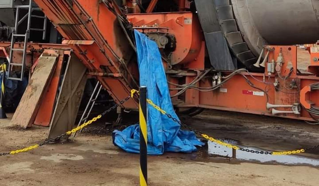 Trabalhador alagoano morre após acidente com máquina asfáltica