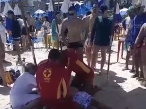 [Vídeo] Idoso sofre parada cardiorrespiratória após se afogar na Praia do Francês