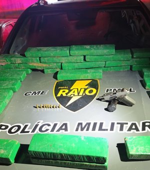 Ex-reeducando é preso com quase 30 kg de maconha e arma de fogo em Maceió