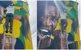 Virginia é retirada de mural da Copa após término com Vini Jr.