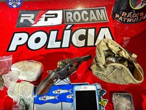 Indivíduo é preso com cocaína após denúncia no Bairro Baixa Grande em Arapiraca