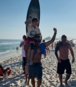 Filho de Pedro Scooby e Luana Piovani vence primeiro campeonato de surfe: 'Maior orgulho'