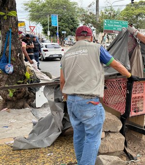 Segurança Cidadã remove estruturas irregulares em três pontos de Maceió