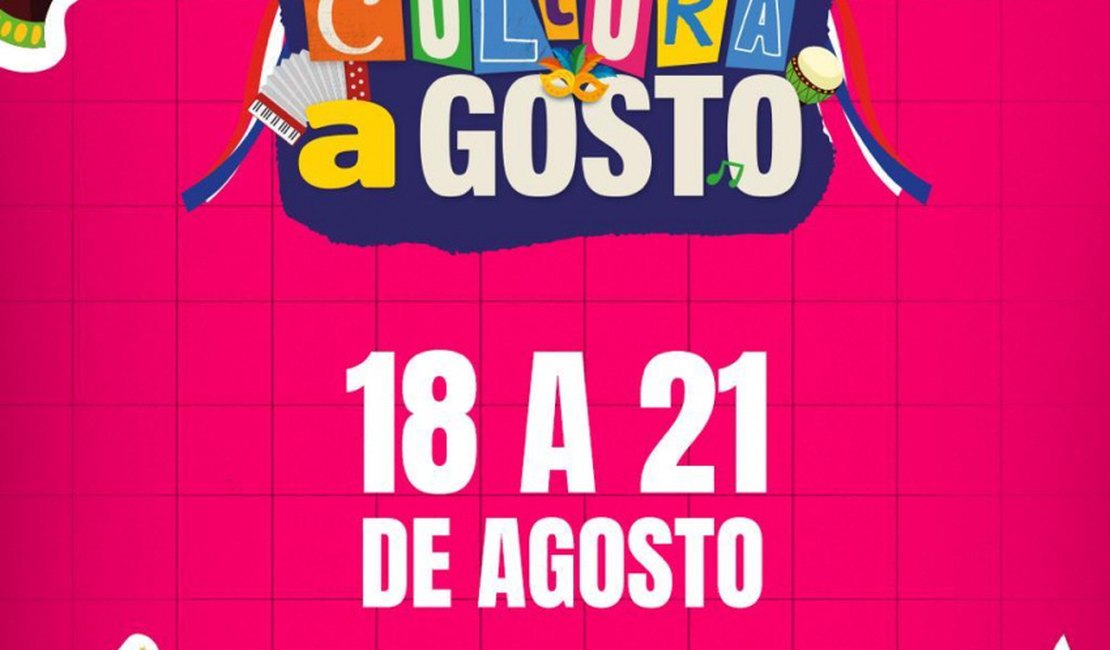 Festival ''Cultura a Gosto'' começa nesta quinta (18) com apresentações em quatro polos em Jaraguá