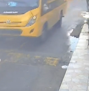 Cachorro é atropelado por ônibus escolar no município de Marechal Deodoro