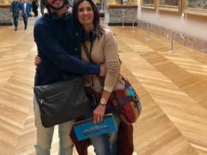 Em Paris, Fátima Bernardes e Túlio Gadêlha visitam o Louvre