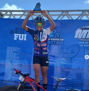 Jovem ciclista de Estrela de Alagoas vence primeira etapa de campeonato realizado em Atalaia