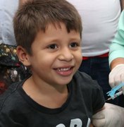Alagoas atinge 94,8% da cobertura de vacinação contra polio e sarampo