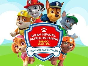 Arapiraca Garden Shopping promove show infantil gratuito da Patrulha Canina