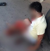 Motociclista fica ferido após colidir com caminhão pipa em Palmeira dos Índios