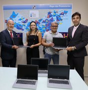 Em parceria, Ministério Público doa cinco notebooks para a Delegacia de Crimes Contra a Criança e o Adolescente