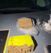 Casal é preso transportando maconha e cocaína dentro de carro em Maceió