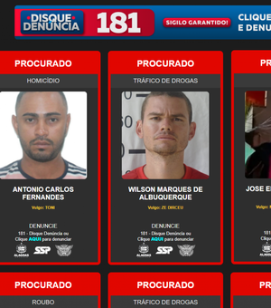 Plataforma com lista de criminosos mais procurados de Alagoas é lançada