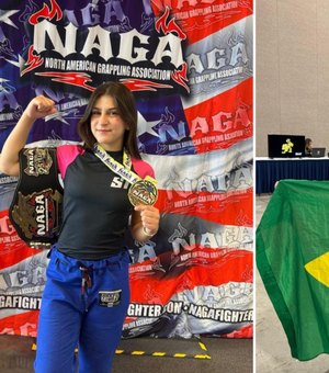 [Vídeo] Alagoana Clarice Berto conquista ouro e cinturão em competições nos EUA