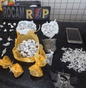 Drogas e celulares são aprendidos com traficantes em São Miguel dos Campos 