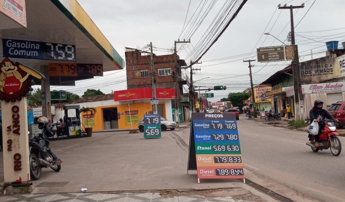Preço da gasolina sofre ligeira queda em alguns postos de Arapiraca
