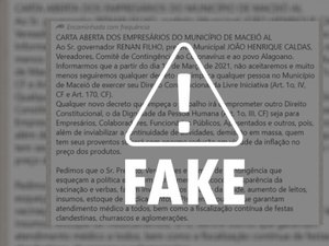 Carta aberta de empresários sobre descumprimento de decreto é falsa