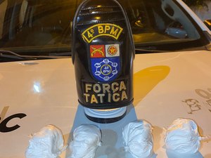 PM apreende mais de 300 gramas de cocaína dentro de caixa de gordura