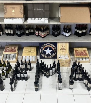 Receita Federal apreende 184 garrafas de vinhos argentinos em transportadora de Maceió
