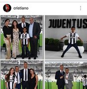 Cristiano Ronaldo dá sua primeira camisa da Juventus para mãe