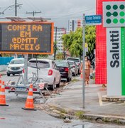 DMTT sinaliza vias interditadas com painéis luminosos
