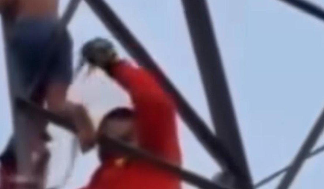 Criança de 5 anos mobiliza resgate após subir em torre de transmissão