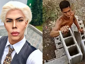 Jovem desiste de ser o ‘Ken Humano’ e vira auxiliar de pedreiro