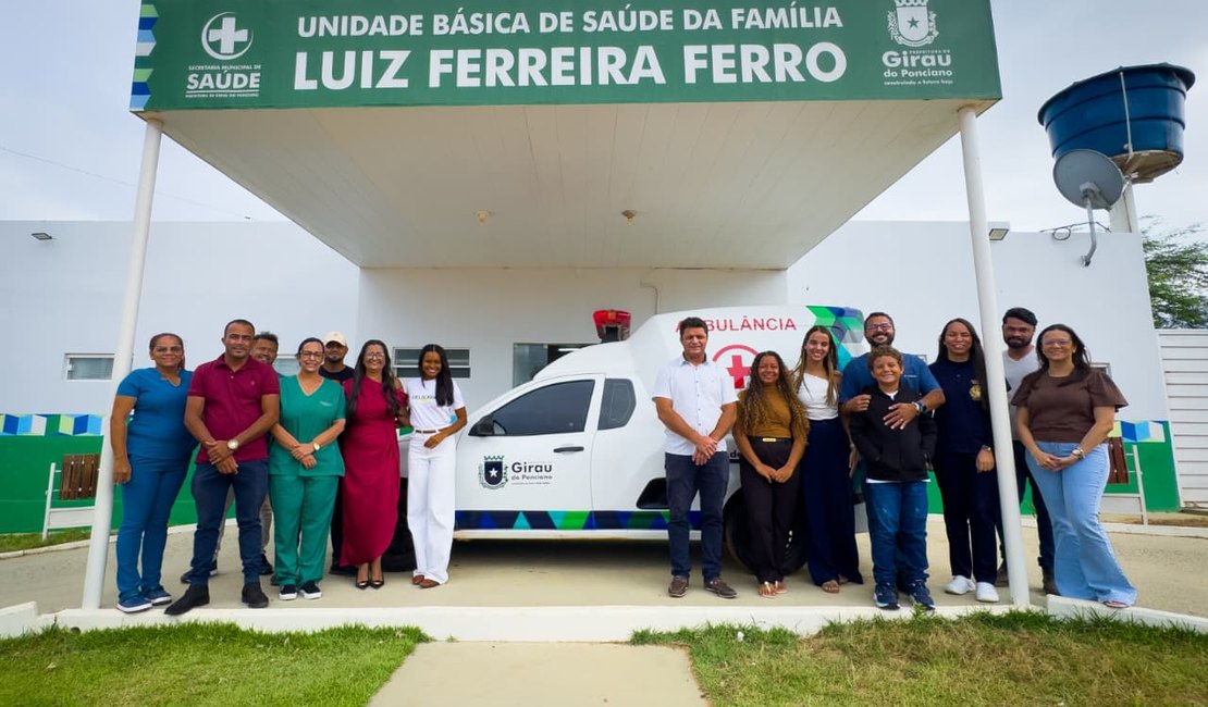 Prefeitura de Girau do Ponciano fortalece saúde na zona rural com entrega de nova ambulância