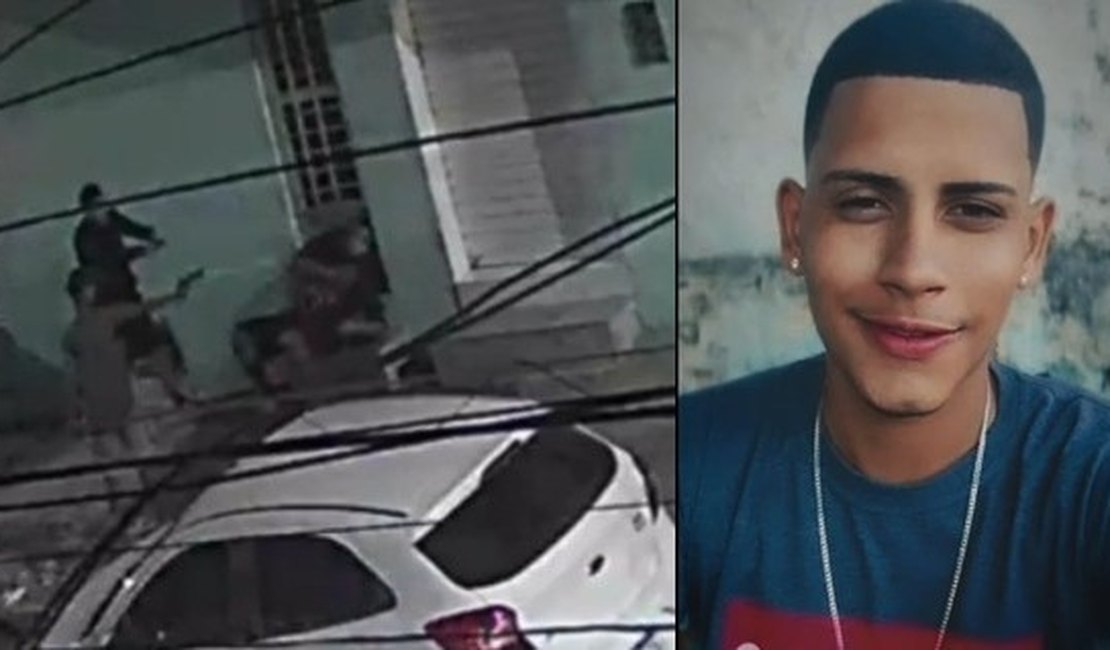 Câmeras flagram momento em que jovem é morto a tiros no Jacintinho