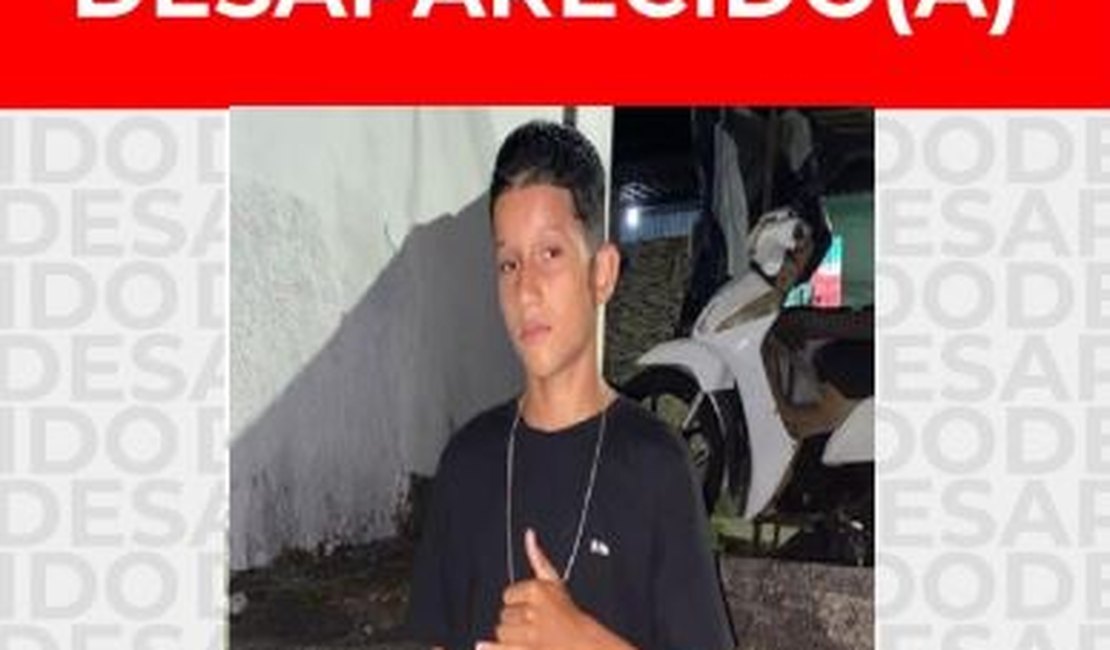 Família segue em busca de informações sobre adolescente desaparecido em Penedo