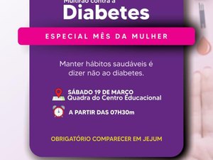 Porto Real do Colégio promoverá mutirão contra diabetes e exames para a população