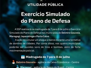 SSP realizará exercício simulado do Plano de Defesa no Litoral Norte