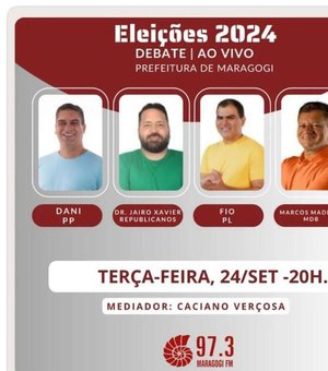 Candidatos ao Executivo de Maragogi debatem nesta terça (24)