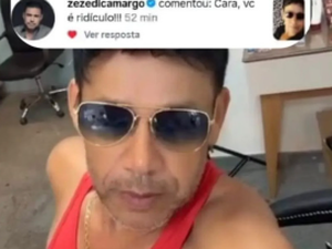 'Você é ridículo': Zezé Di Camargo detona trabalho de sósia