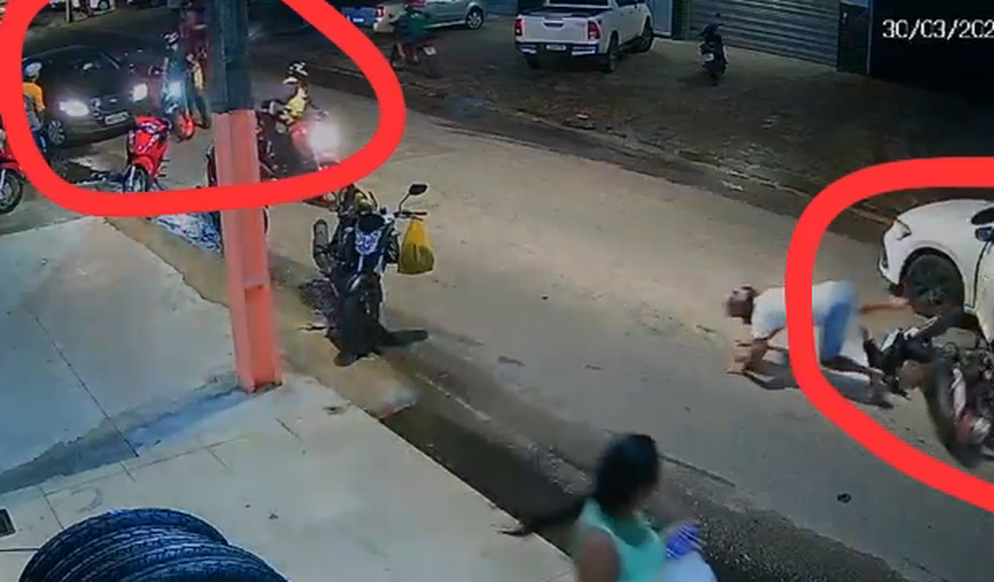 Câmeras registram acidente fatal com ciclista em Arapiraca e outra colisão simultânea