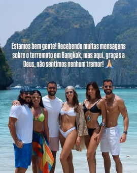 Em viagem pela Tailândia, filho de Bell Marques diz que família está bem após terremoto em Bangkok