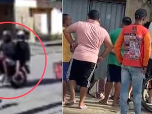 Câmeras registram momento em que dupla em moto executa homem em Arapiraca