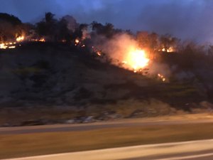 Bombeiros são acionados para combater incêndio em vegetação no São Jorge