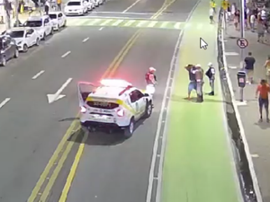 Videomonitoramento da SSP flagra prisão após agressão com faca na orla de Maceió