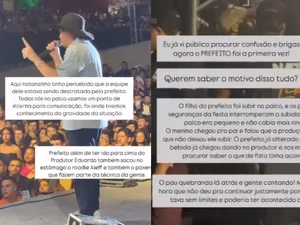 Agressão a produtor do cantor Natanzinho ocorreu após filho de prefeito ser impedido de subir ao palco