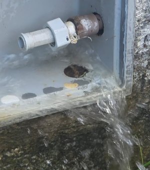 Hidrômetro é furtado e deixa vazamento de água na Cruz das Almas