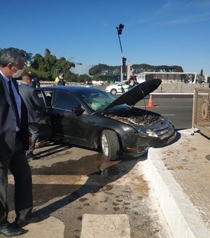 Carro do comboio presidencial se envolve em acidente no Palácio do Planalto