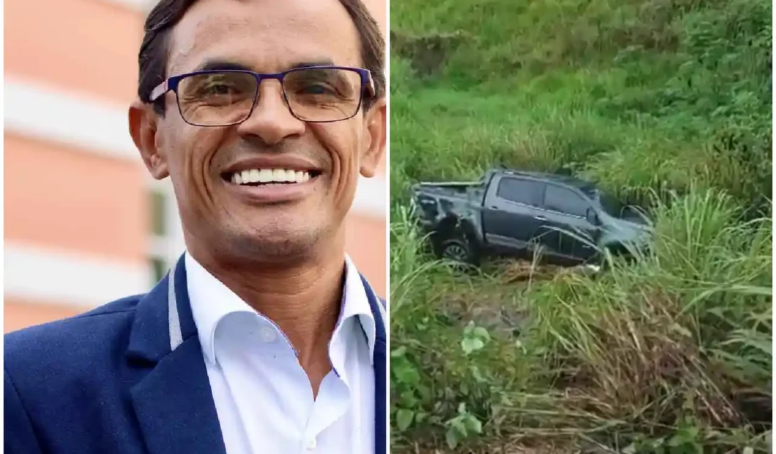 Prefeito de Messias sofre ferimentos após capotamento de carro em Flexeiras